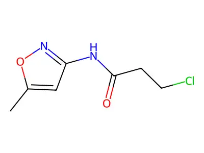 3-chloro-N-(5-methyl-1,2-oxazol-3-yl)propanamide structure