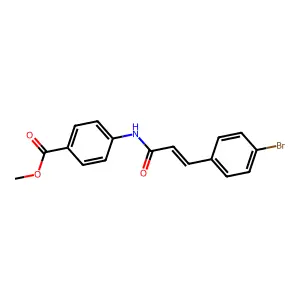 Methyl 4-{[3-(4-bromophenyl)acryloyl]amino}benzoate structure