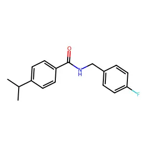 N-(4-fluorobenzyl)-4-isopropylbenzamide structure