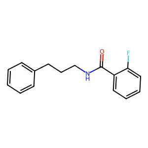 2-fluoro-N-(3-phenylpropyl)benzamide structure