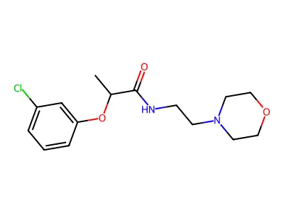 2-(3-chlorophenoxy)-N-(2-morpholin-4-ylethyl)propanamide structure