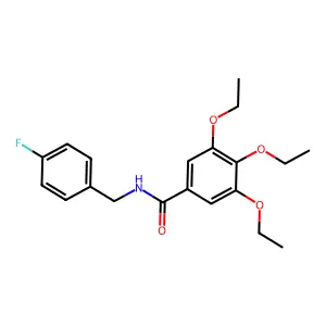 3,4,5-triethoxy-N-(4-fluorobenzyl)benzamide structure