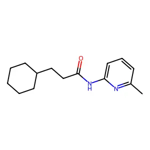3-cyclohexyl-N-(6-methylpyridin-2-yl)propanamide structure
