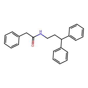 N-(3,3-diphenylpropyl)-2-phenylacetamide structure