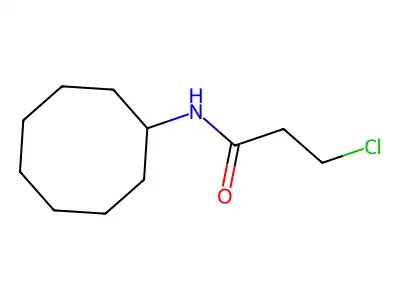 3-chloro-N-cyclooctylpropanamide structure