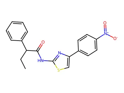 N-[4-(4-nitrophenyl)-1,3-thiazol-2-yl]-2-phenylbutanamide structure