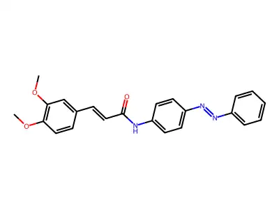 2-Propenamide, 3-(3,4-dimethoxyphenyl)-N-[4-(2-phenyldiazenyl)phenyl]- structure