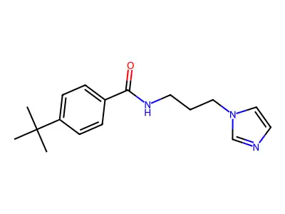 4-tert-butyl-N-(3-imidazol-1-ylpropyl)benzamide structure