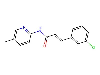 3-(3-chlorophenyl)-N-(5-methylpyridin-2-yl)prop-2-enamide structure
