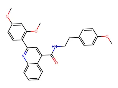 2-(2,4-dimethoxyphenyl)-N-[2-(4-methoxyphenyl)ethyl]quinoline-4-carboxamide structure