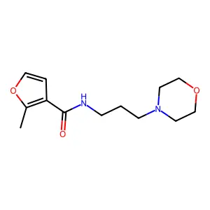 2-methyl-N-(3-morpholin-4-ylpropyl)furan-3-carboxamide structure