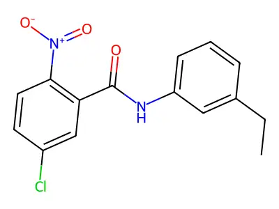 5-chloro-N-(3-ethylphenyl)-2-nitrobenzamide structure