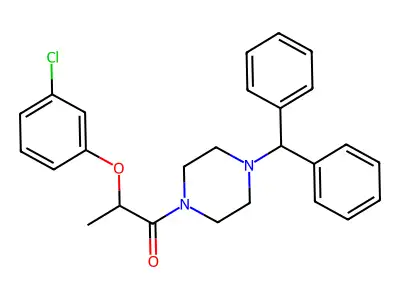 1-(4-Benzhydrylpiperazin-1-yl)-2-(3-chlorophenoxy)propan-1-one structure