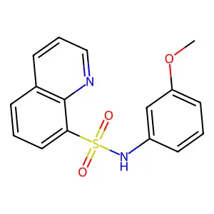 N-(3-methoxyphenyl)quinoline-8-sulfonamide structure