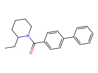 Biphenyl-4-yl(2-ethylpiperidin-1-yl)methanone structure