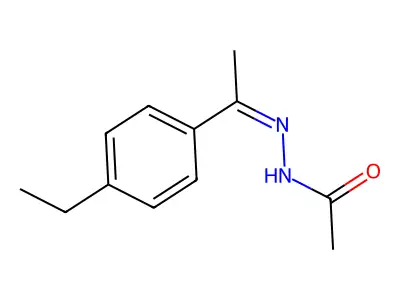 N-[1-(4-ethylphenyl)ethylideneamino]acetamide structure