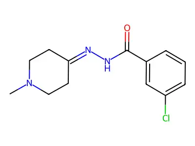 3-Chlorobenzoic acid 2-(1-methyl-4-piperidinylidene)hydrazide structure