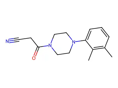 3-[4-(2,3-Dimethylphenyl)piperazin-1-yl]-3-oxopropanenitrile structure