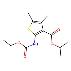 Propan-2-yl 2-(ethoxycarbonylamino)-4,5-dimethylthiophene-3-carboxylate structure