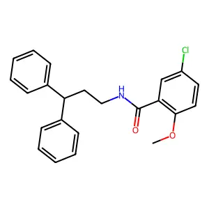 5-chloro-N-(3,3-diphenylpropyl)-2-methoxybenzamide structure