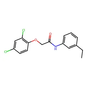 2-(2,4-dichlorophenoxy)-N-(3-ethylphenyl)acetamide structure