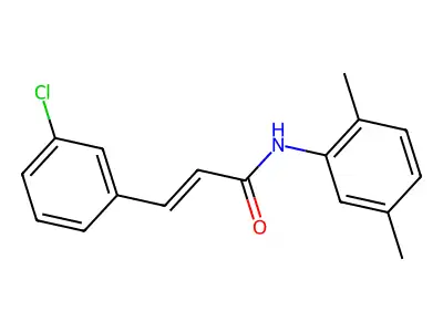 3-(3-chlorophenyl)-N-(2,5-dimethylphenyl)prop-2-enamide structure