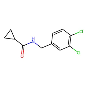 N-(3,4-dichlorobenzyl)cyclopropanecarboxamide structure
