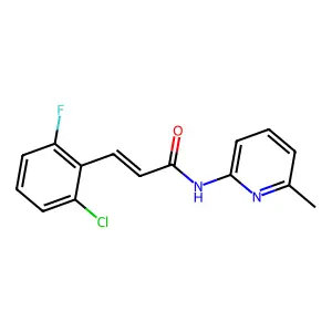 (E)-3-(2-chloro-6-fluorophenyl)-N-(6-methylpyridin-2-yl)prop-2-enamide structure