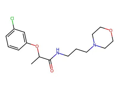 2-(3-chlorophenoxy)-N-(3-morpholin-4-ylpropyl)propanamide structure
