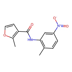 2-methyl-N-(2-methyl-5-nitrophenyl)furan-3-carboxamide structure