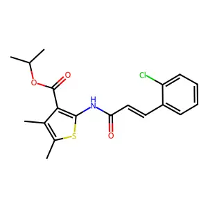 propan-2-yl 2-[[(E)-3-(2-chlorophenyl)prop-2-enoyl]amino]-4,5-dimethylthiophene-3-carboxylate structure