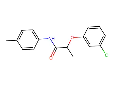 2-(3-chlorophenoxy)-N-(4-methylphenyl)propanamide structure