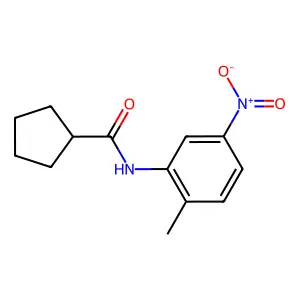N-(2-methyl-5-nitrophenyl)cyclopentanecarboxamide structure