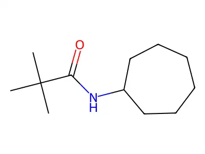 N-cycloheptyl-2,2-dimethylpropanamide structure