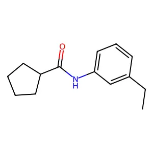 N-(3-ethylphenyl)cyclopentanecarboxamide structure