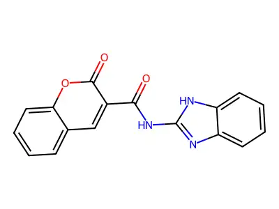 N-(1H-1,3-benzodiazol-2-yl)-2-oxo-2H-chromene-3-carboxamide structure