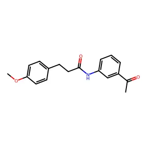 N-(3-acetylphenyl)-3-(4-methoxyphenyl)propanamide structure