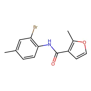 N-(2-bromo-4-methylphenyl)-2-methylfuran-3-carboxamide structure