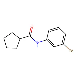 N-(3-bromophenyl)cyclopentanecarboxamide structure