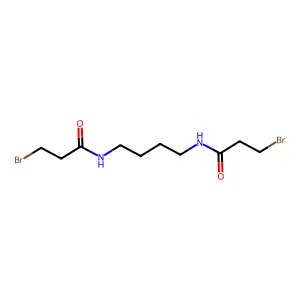 3-bromo-N-[4-(3-bromopropanoylamino)butyl]propanamide structure