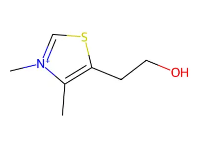 Thiazolium, 5-(2-hydroxyethyl)-3,4-dimethyl- structure