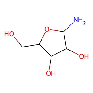 2-Amino-5-(hydroxymethyl)oxolane-3,4-diol structure
