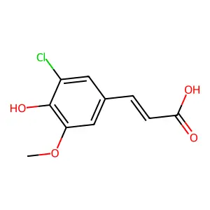 3-(3-Chloro-4-hydroxy-5-methoxy-phenyl)prop-2-enoic acid structure