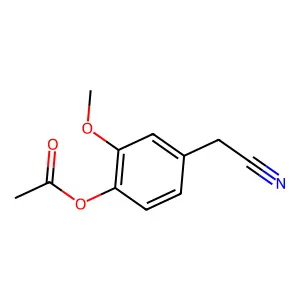 4-(Cyanomethyl)-2-methoxyphenyl acetate structure