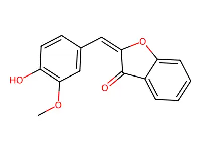 2-[(4-Hydroxy-3-methoxyphenyl)methylidene]-1-benzofuran-3-one structure