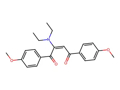 2-Butene-1,4-dione,2-(diethylamino)-1,4-bis(4-methoxyphenyl)- structure