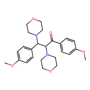 1,3-Bis(4-methoxyphenyl)-2,3-bis(morpholin-4-yl)propan-1-one structure