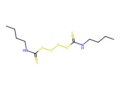 1,4-Tetrasulfanedicarbothioamide, N,N'-dibutyl- structure