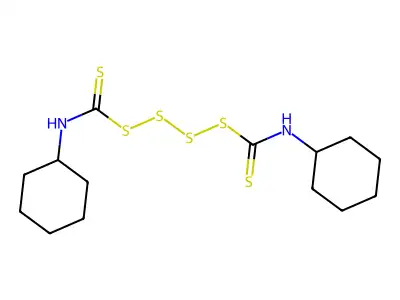 N(1),N(4)-Dicyclohexyl-1,4-tetrasulfanedicarbothioamide structure