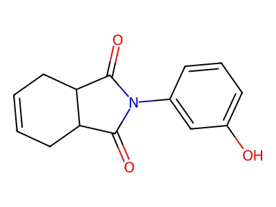2-(3-hydroxyphenyl)-3a,4,7,7a-tetrahydro-1H-isoindole-1,3(2H)-dione structure